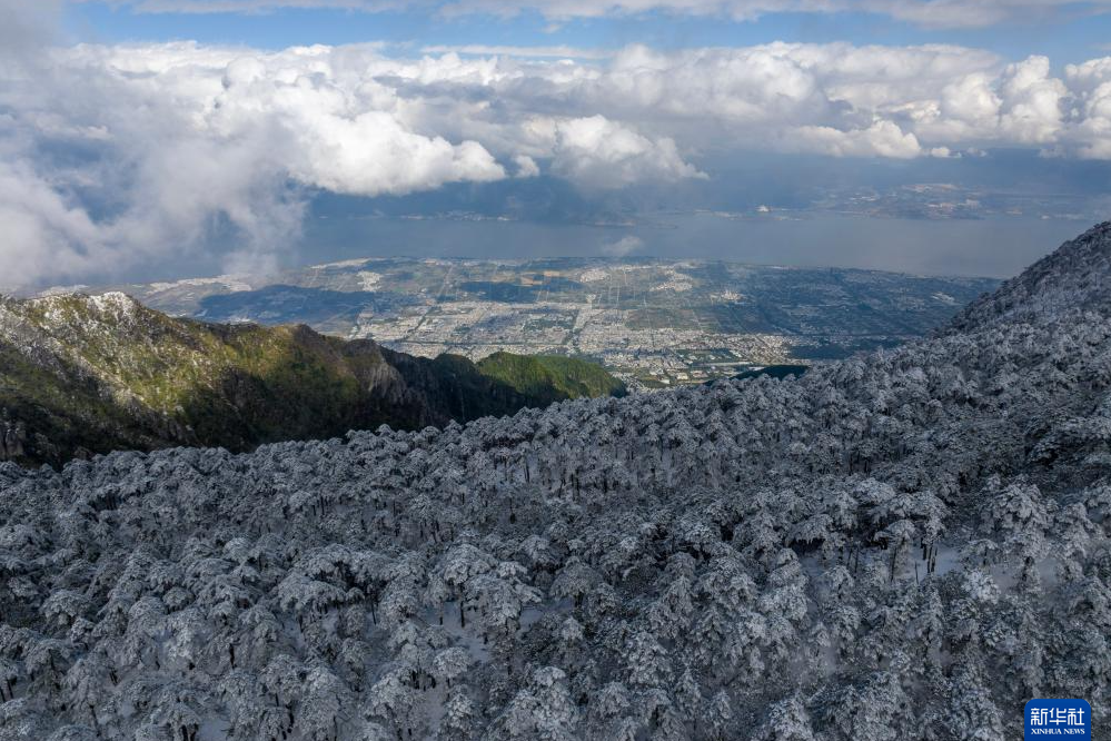 大理苍山：银装素裹美景引客来